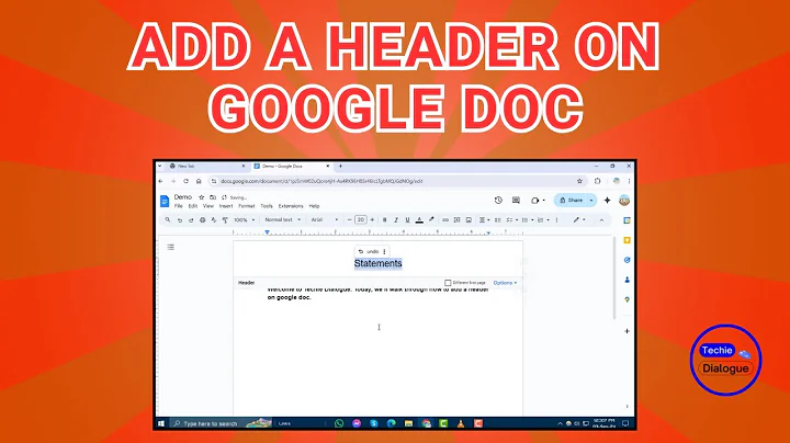 How to Add a Header on Google Docs