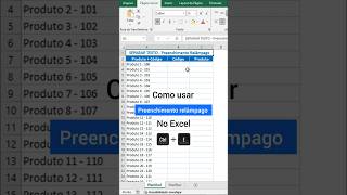 🔔Preenchimento Automático no excel - ctrl + E