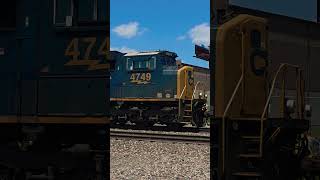 CSX SD70AC PUSHES THE REAR OF A MILITARY TRAIN! #trains #longtrain #csxrailroad #military