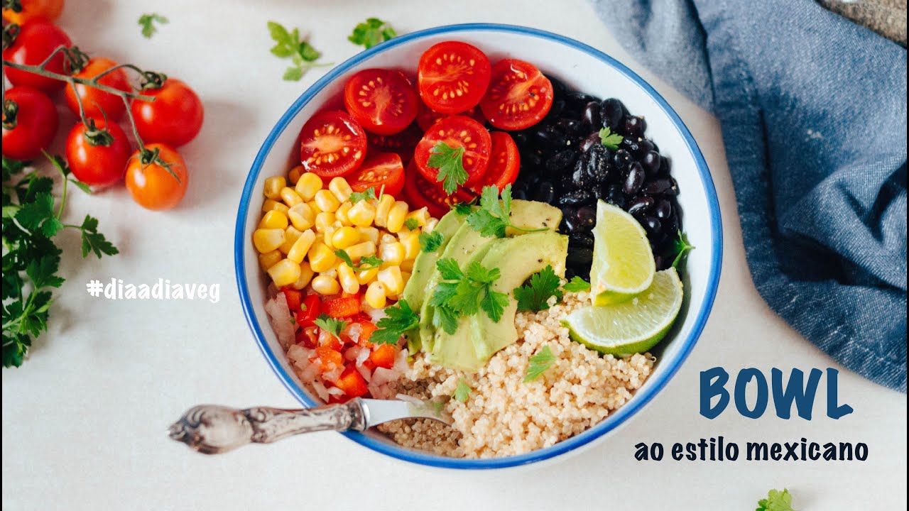 BOWL ao estilo mexicano (quinoa e feijão preto) // #diaadiaveg 🌱