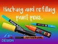 Hacking and refilling paint pens...