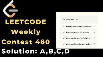 Leetcode Weekly Contest 480 | Video Solutions - A to D | C++