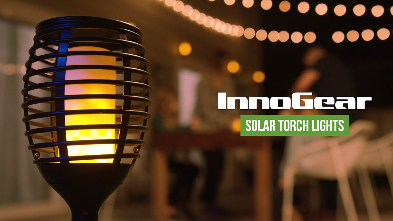 2 in 1 InnoGear Solar Torch Light with Dancing Flames function, Enjoy Better Nights