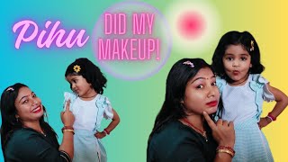 makeup challenge with pihu🥰 #part:-1 #vlog #shivani with alakh #fun