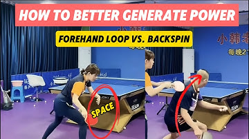 Hoe je beter kracht kunt genereren | Forehand Loop vs. Backspin