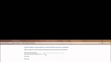 How to: Windows 7 credential manager.
