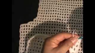 CÃ³mo tejer un chaleco con puntada de casitas o punto red a crochet. 2a. parte.
