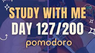 study with me Day 127/200 - Reading | calm rain background