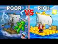 JJ and Mikey: POOR vs RICH Raft Survive in Minecraft - Maizen