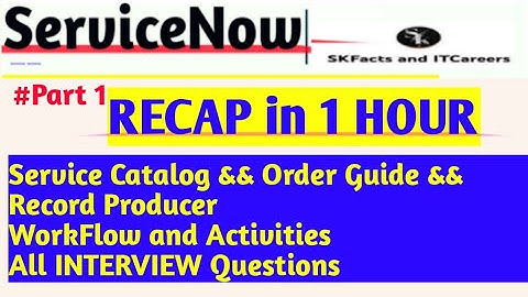 serviceNow service catalog and workflow in 1 hour