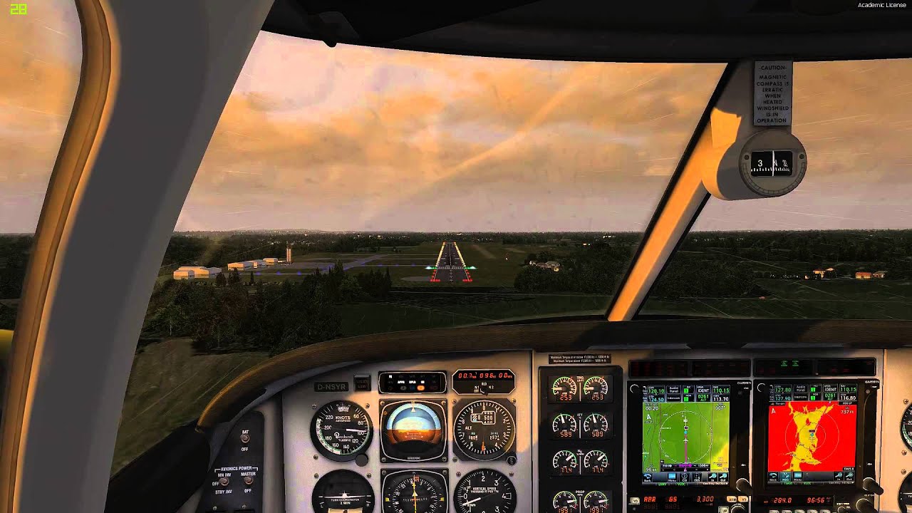 Approach to LFLU - Turbine Duke V2 - GTN 750