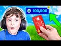 Gifting Little Bro FREE V-Bucks in Fortnite! (Credit Card)