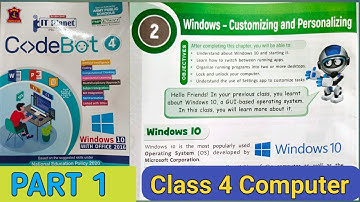 Ch-2. Windows- Customising and Personalising | Class 4 Computer | Reading and Explanation Part -1