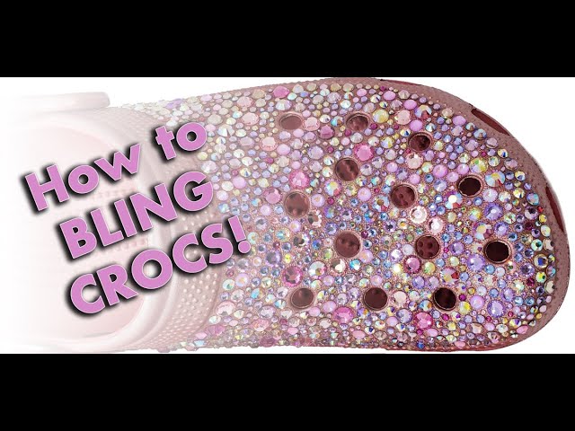 Make bling crocs with me! #blingcrocs #customcrocs 