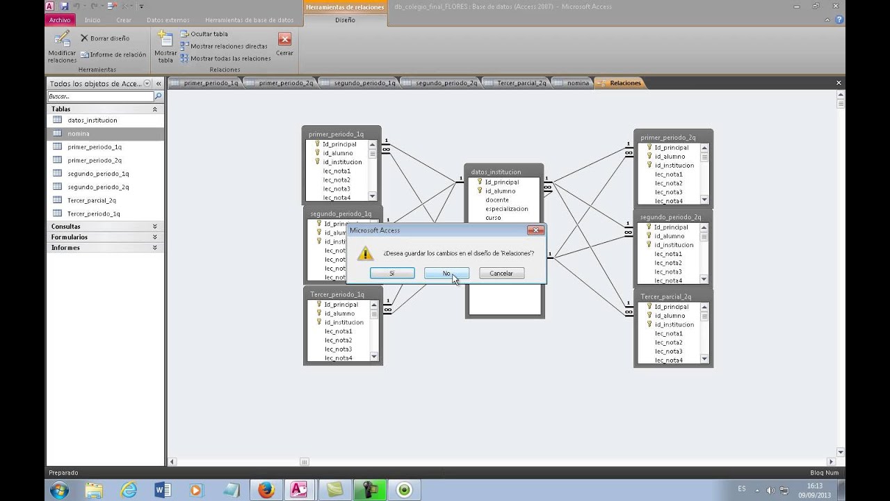 Acces base de datos