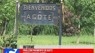 Informe Finalizan pavimento en Agote Acceso a futura Carcel