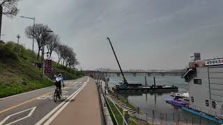 Calming walk along the Han River towards Namsam Tower | Seoul | Korea | 4K HDR Walk | Ambient \& ASMR