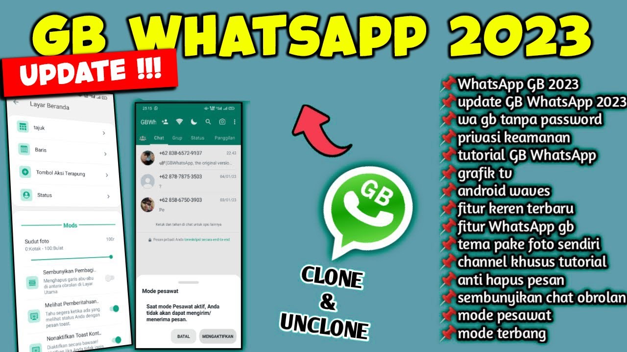 CARA DOWNLOAD GB WHATSAPP TERBARU 2023 !!! 100 ANTI BLOKIR ANTI