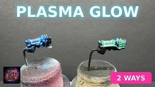 Plasma glow, two ways — airbrush & drybrush