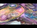 Acrylic pouring - Flip cup with 30 colors - The galaxy