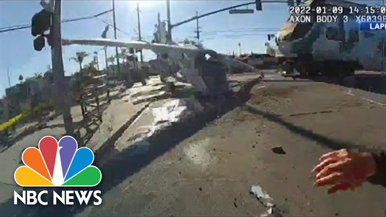 Officers Rescue Pilot From Crashed Plane Seconds Before Train Collision
