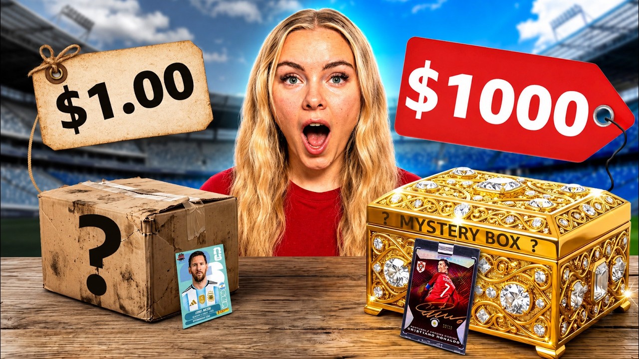 $1 vs $1000 Football Card Mystery Box
