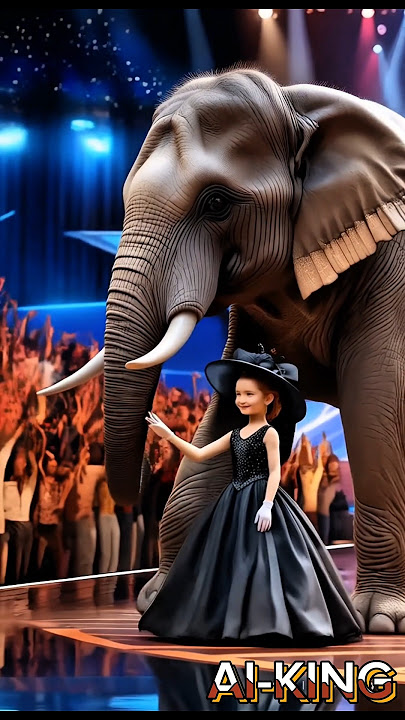 A Magical Elephant Stuns Everyone on Aiking talent show! #aiking #elephant #shorts #agt #ai