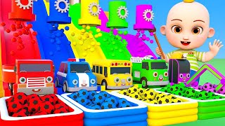 Bingo Song Baby songs Learn vehicle names and color change slide play - Nursery Rhymes & Kids Songs