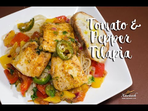 Tomato & Pepper Tilapia (Tilaabiya Qudaar Leh) سمك بلطي بالخضروات