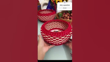 #handmade woven storage basket ##handmade woven zero-based teaching #rattan weaving tutorial