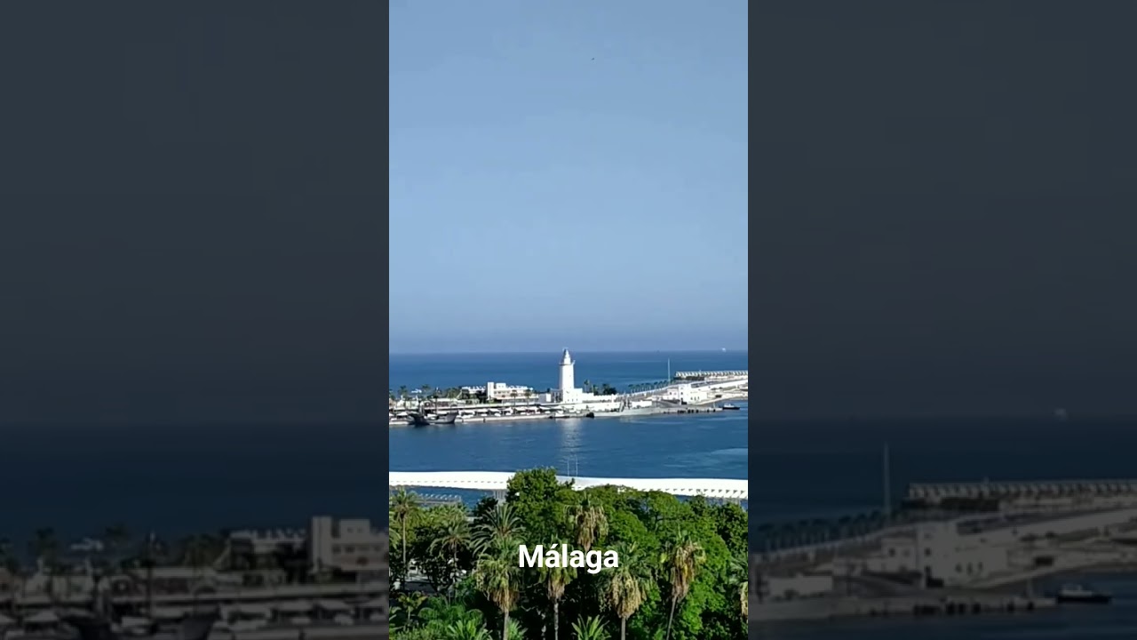View of the Port of Málaga from our hotel room. 