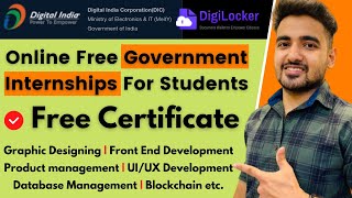 Online Internship in Ministry of India | Free Government Internships 2022 | DigiLocker Internship