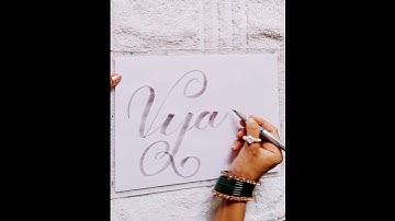 "Vijay" name request calligraphy #brushpen #handlettering #calligraphymasters #handwriting