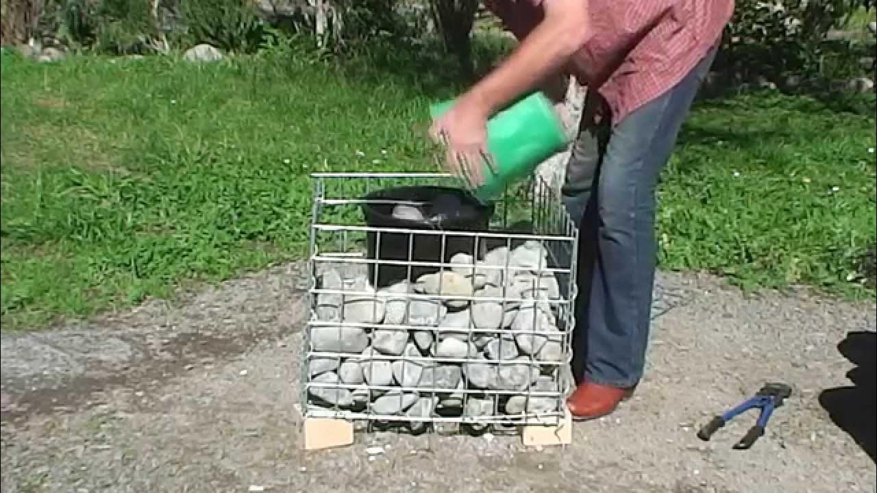 How to build a gabion planter in 6 mins YouTube