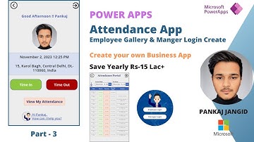 Create your Own PowerApps Attendance app in 1 Hour || Attendance Part - 3