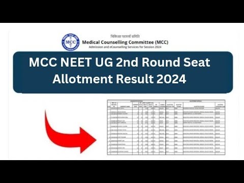 MCC NEET UG 2nd Round Seat Allotment Result 2024 [OUT]: Download ...