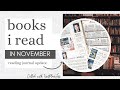 NOVEMBER READING JOURNAL UPDATE | COLLAB WITH @KnitPlanJess