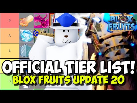 Official Fruit Tier List  Blox Fruits Update 20 Ft. New Mammoth & Sound  Fruit 