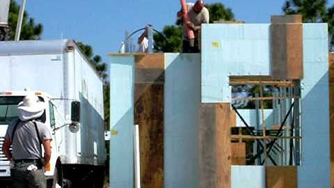 ICF Solid Poured Concrete Walls.  Green and Energy Efficient Building Product (part 2)