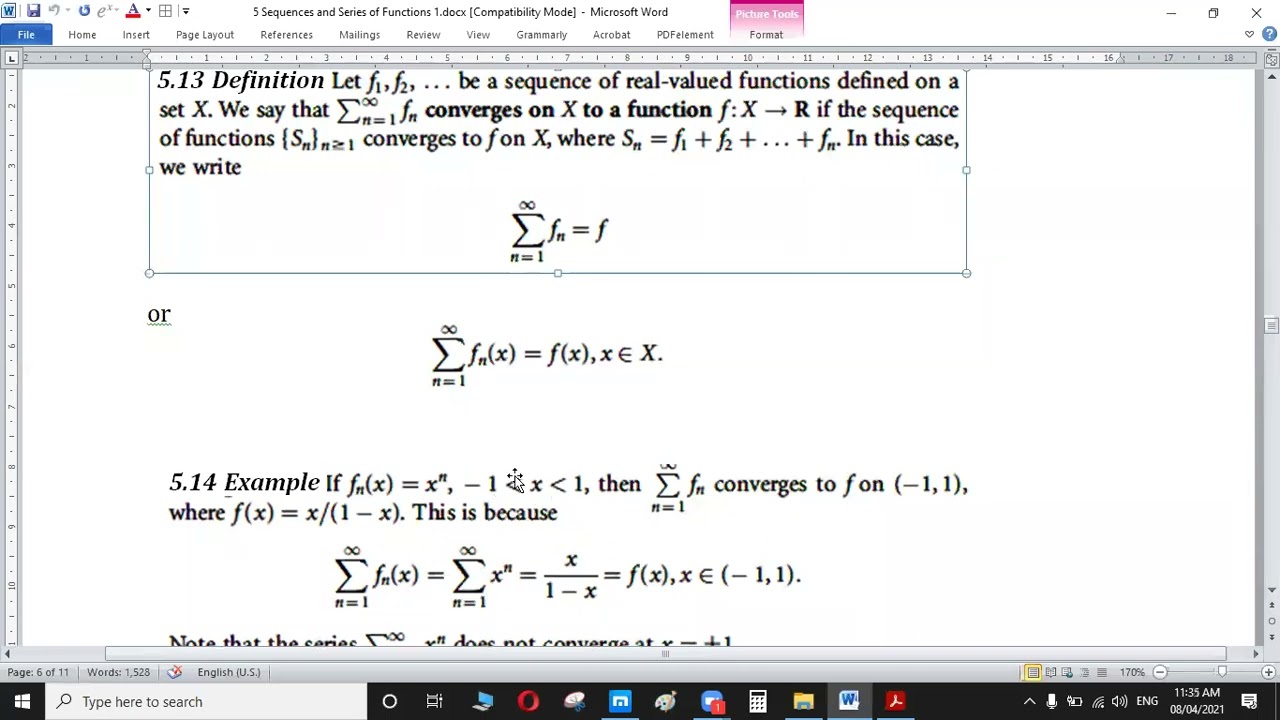 Lecture 17: a:(Mathematical Analysis) Ch. 5:. Series of Functions:  Uniform Convergent