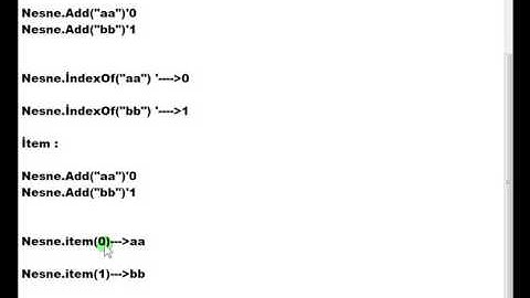 Visual Basic .NET - Ders 359 : Generic Koleksiyonlar List Sınıfı indexOf