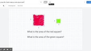 Why does Ms. Gartin make us write about math? - Google Jamboard