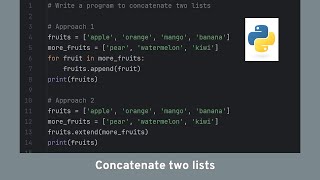 Concatenate lists in python