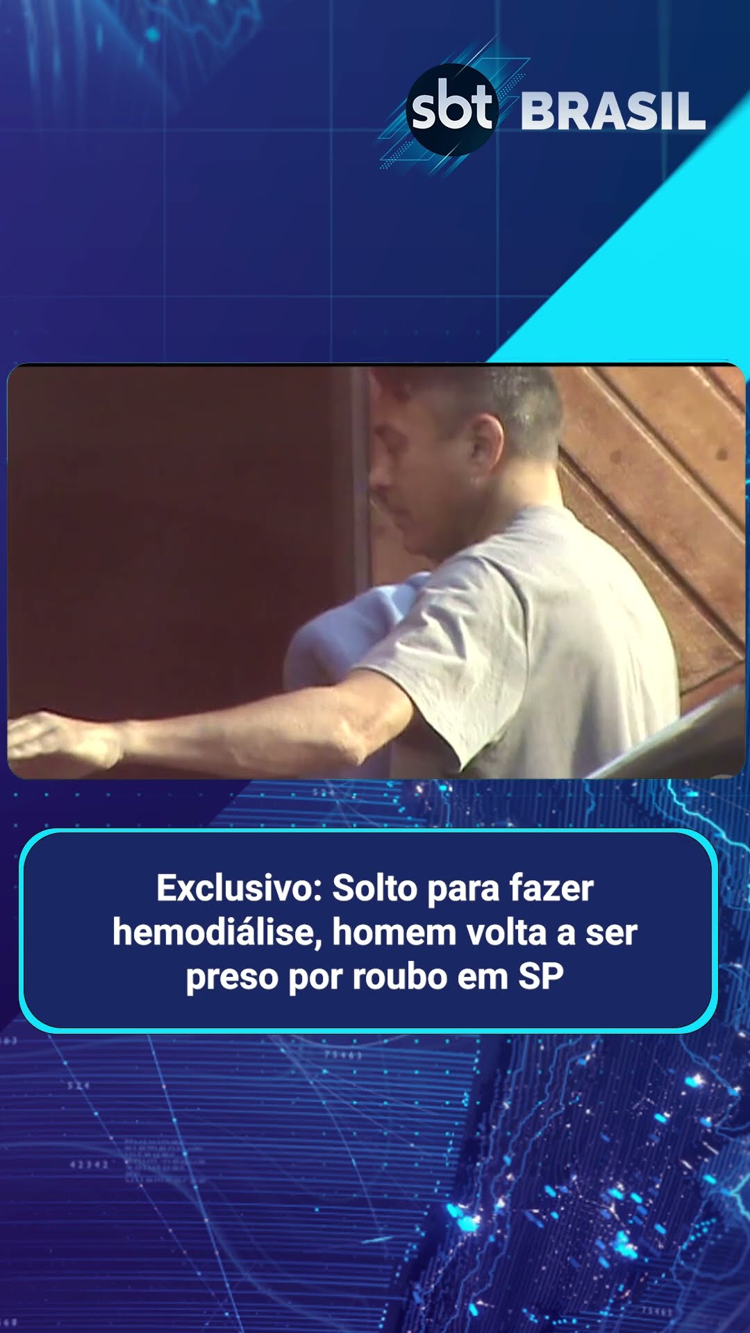 Exclusivo: homem solto para fazer hemodiálise é flagrado cometendo crimes | SBT Brasil (10/02/25)