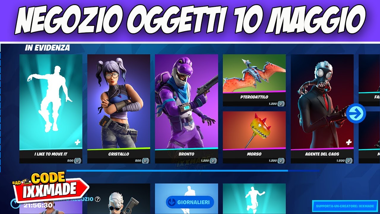 Fortnite Negozio Oggetti Oggi 10 Maggio 2022 | Negozio Oggetti 10.5.2022 Hardigatti