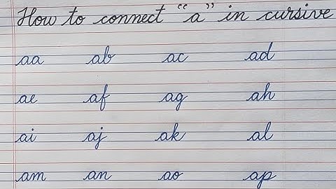 Learn how to connect letters from aa to az | Cursive writing for beginners |Cursive writing practice