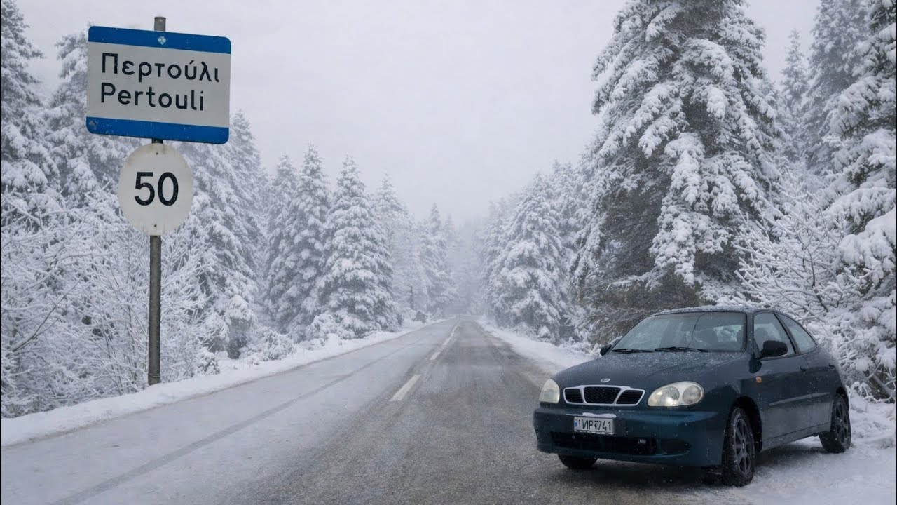 Μαγική χιονισμένη διαδρομή στο Περτούλι ❄️