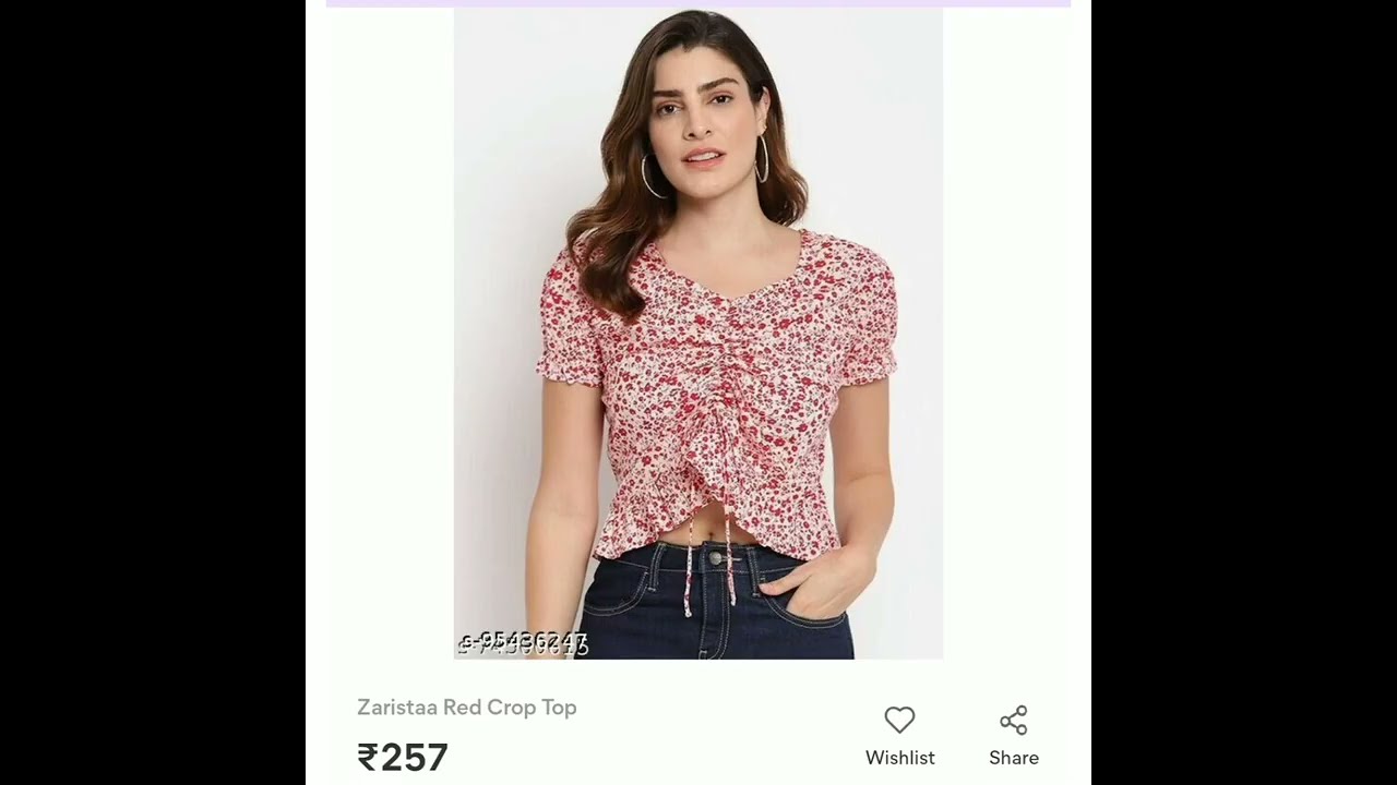 Korean Tops & Tunics under 350 Rs/- from meesho 