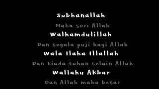 Zikir Subhanallah Walhamdulilah Wala ilaha illallah Wallahu Akbar . 1000 Times , 1000 kali