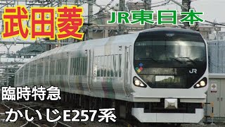 E257系0番台久々の武田菱　多客臨時列車かいじ
